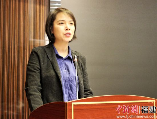 圖為2019年入選文集作者代表陳贊琴發(fā)言。林榕生 攝